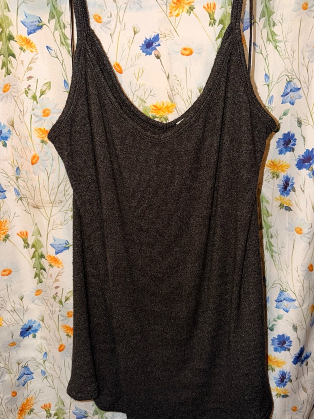 Halston Heritage Gray Knit Tank Top